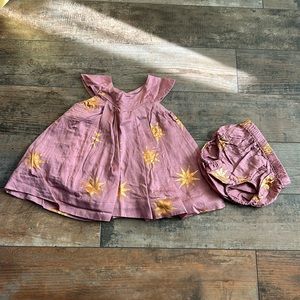 Tea Matching Dress and Bottoms Baby Set